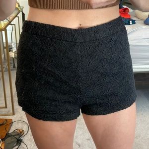 Free people black flower shorts